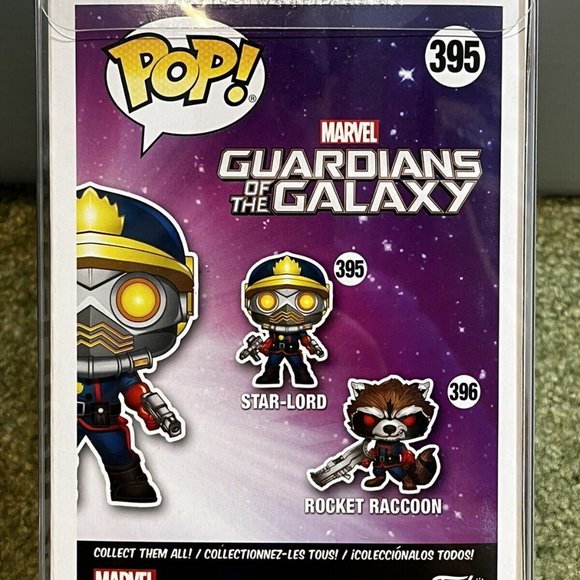 FUNKO POP #395 PX Exclusive Star Lord Figure Free Protector Comic-fest Marvel - Picture 3 of 3